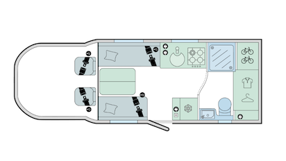2027 Bailey Ascent 69 4TS Layout