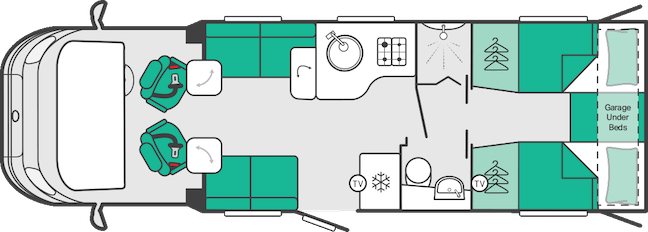 2027 Swift Escape 684 2 Berth Layout