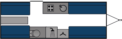 12219 Caravan Front Rear Dinette Middle Washroom 2