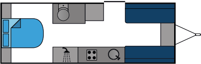 20248 Caravan Island Bed Middle Washroom Front Dinette