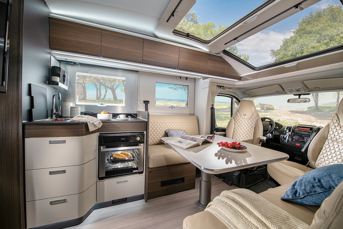 2026 Adria Coral Supreme Front Dining Space Skylight