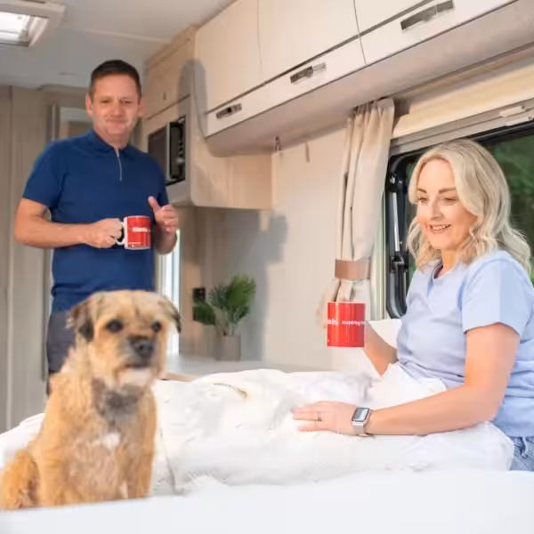 Elddis Couple With Dog