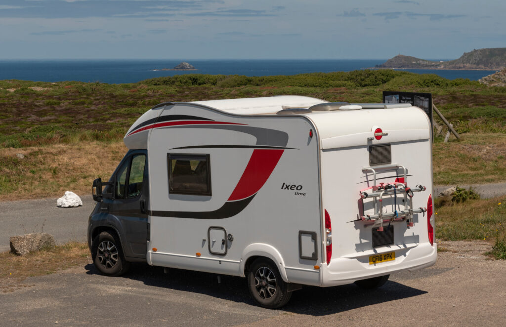 motorhome parked in cornwall